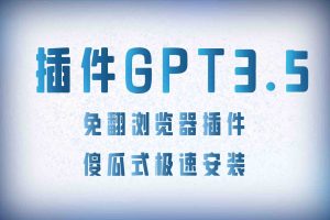 (0303AI-04期)免翻浏览器插件Chat-GPT3.5，傻瓜式极速安装